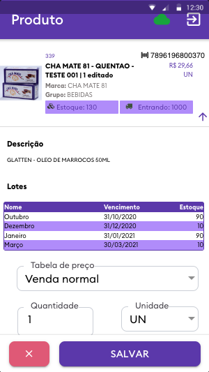 Tela do sistema